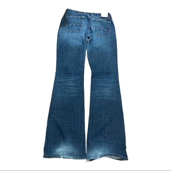 Lucky Brand Sweet N Low Boot Cut Medium Blue Wash Factory Faded Preowned Jeans - Picture 3 of 9